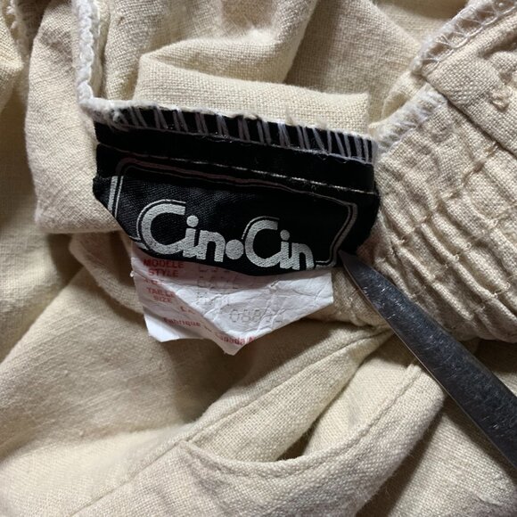 Vintage 90s Linen Blend Pleated High Rise Tapered Casual Trousers Dress Pants - Picture 7 of 14